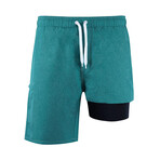 Men's Anti Chafe Swim Shorts // The Haven line // Teal (XL)