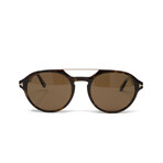 Tom Ford // Men's FT0696FS Polarized Sunglasses // Dark Havana + Brown