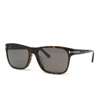 Tom Ford // Men's FT0698FS 52D Giulio Polarized Sunglasses // Dark Havana + Smoke