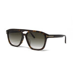 Tom Ford // Men's FT0776FS 52B Sunglasses // Dark Havana + Smoke Gradient