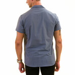 Solid Men's Hawaiian Shirt // Light Blue (M)