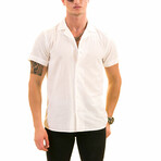 Solid Hawaiian Men's Shirt // White (M)