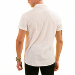 Solid Men's Hawaiian Shirt // White (M)