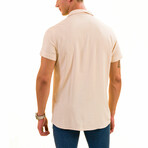 Solid Men's Hawaiian Shirt // Beige (2XL)