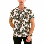 Tropical Hawaiian Men's Shirt // White (3XL)