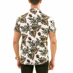 Tropical Hawaiian Men's Shirt // White (S)