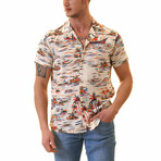 Palm Trees Hawaiian Men's Shirt // Multicolor (XL)