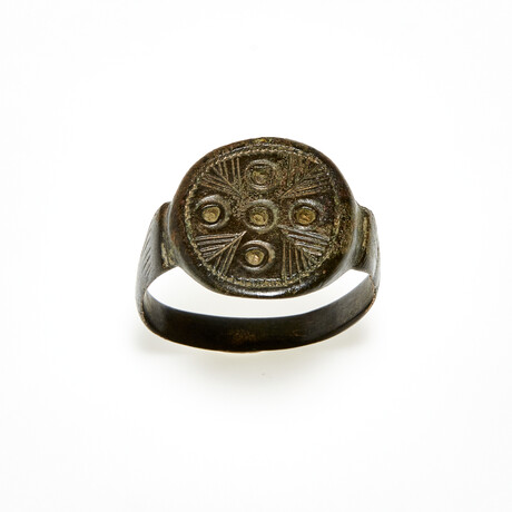 Museum-Quality Medieval Cross Ring // 8th - 10th century AD