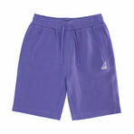 Plush Fleece Shorts // Purple Coralites (XL)