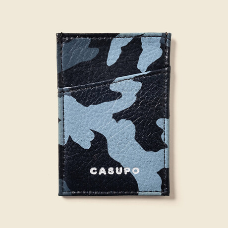 Minimalist Wallet // Blue Camo + Blue Camo
