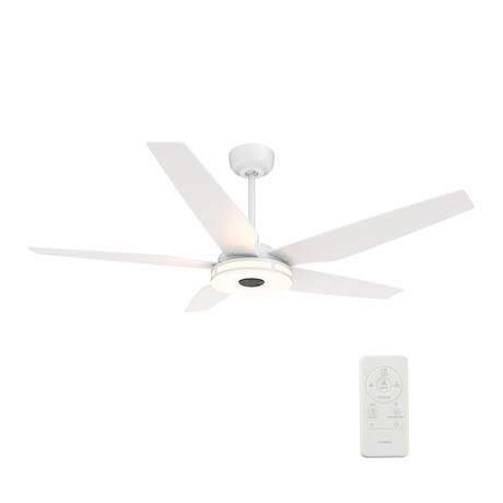 ELIRA 52 inch 5-Blade Smart Ceiling Fan + LED Light Kit // White