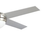 NEVA 52 inch 4-Blade Smart Ceiling Fan + LED Light Kit + Smart Wall Switch // Silver + Chrome