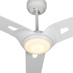 HOFFEN 52 inch 3-Blade Smart Ceiling Fan + LED Light Kit // White
