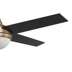 NEVA 52 inch 4-Blade Smart Ceiling Fan + LED Light Kit + Smart Wall Switch // Gold + Black