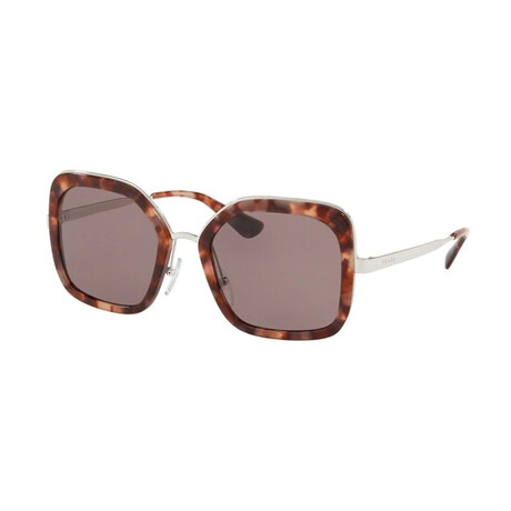 Women's Sunglasses // Havana + Silver + Purple Brown