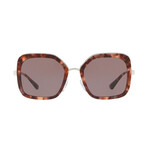 Women's Sunglasses // Havana + Silver + Purple Brown