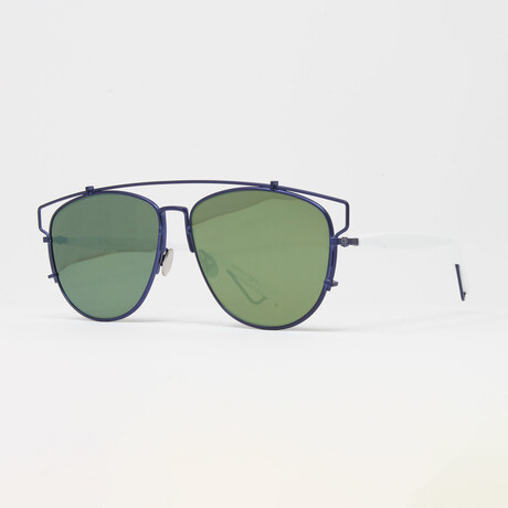 Men's Technologic TVC Sunglasses // Blue White + Blue Green Mirror