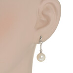 Madame 18K White Gold Diamond + Pearl Earrings // Store Display