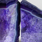Genuine Polished Purple Banded Agate Bookends // 6lb