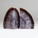 Genuine Polished Banded Agate Bookends // 4.6lb