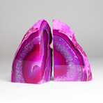 Genuine Polished Pink Agate Bookends // 6.7lb