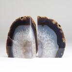 Genuine Polished Banded Agate Bookends // 3.55lb
