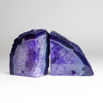 Genuine Polished Purple Banded Agate Bookends // 6lb