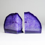 Genuine Polished Purple Banded Agate Bookends // 5.6lb