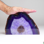 Genuine Polished Purple Banded Agate Bookends // 8lb