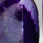 Genuine Polished Purple Banded Agate Bookends V2 // 7lb