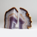 Genuine Polished Banded Agate Bookends // 5.5lb