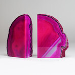 Genuine Polished Pink Agate Bookends // 6.3lb