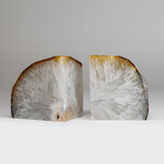 Genuine Polished Banded Agate Bookends // 8lb