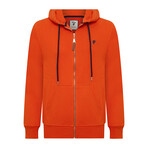 Conrad Zipper Jacket with Hood // Orange (L)