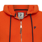 Conrad Zipper Jacket with Hood // Orange (2XL)