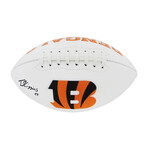 Tee Higgins // Signed Cincinnati Bengals Wilson Logo Football // White
