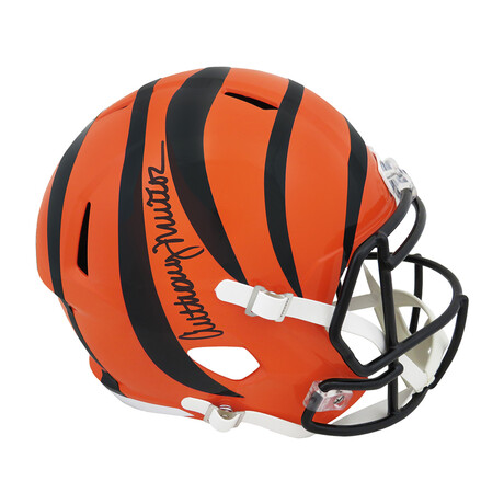 Anthony Munoz // Cincinnati Bengals // Signed Riddell Full Size Speed Replica Helmet