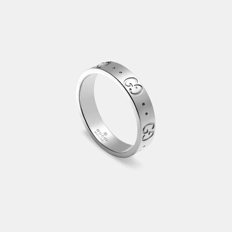 Gucci // 18K White Gold Icon Thin Band Ring // Ring Size: 7.25 // New