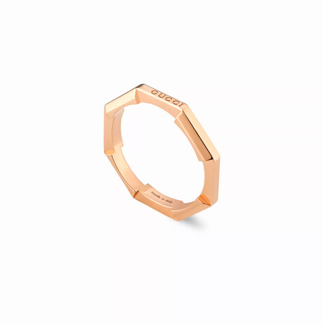 Gucci // 18K Rose Gold Link to Love Ring Mirror // Ring Size: 7.25 // New