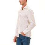 European Made & Designed Linen Shirt // White (L)