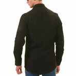 European Made & Designed Linen Shirt // Black (2XL)