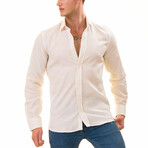 European Made & Designed Linen Shirt // Off-White (XL)