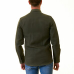 European Made & Designed Linen Shirt // Khaki (S)