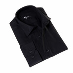 European Made & Designed Linen Shirt // Black (5XL)