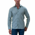 European Made & Designed Linen Shirt // Blue (XL)
