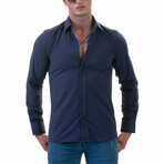 European Made & Designed Linen Shirts // Dark Blue (XL)