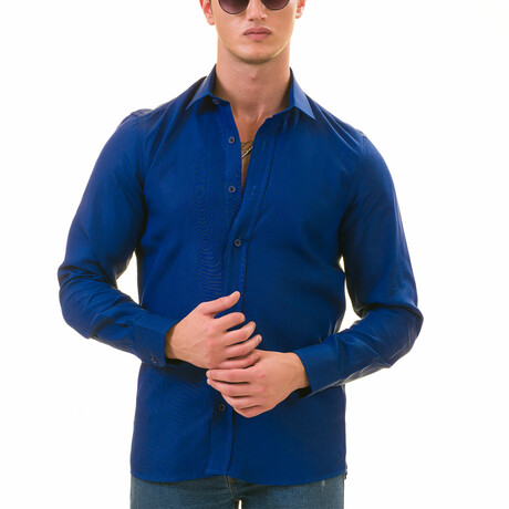 European Made & Designed Linen Shirt // Royal Blue (S)