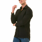 European Made & Designed Linen Shirts // Black (XL)