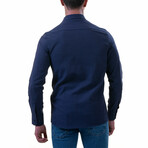European Made & Designed Linen Shirt // Dark Blue (4XL)