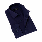 European Made & Designed Linen Shirt // Dark Blue (XL)